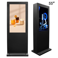 Kiosque vidéo intérieur de haute qualité, vente en gros, 55 pouces, écran publicitaire LED, lecteur d'affichage numérique pour l'extérieur