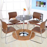 Table basse au design moderne à hauteur réglable Barre haute en acier inoxydable et verre trempé pour réception, salon, bistro, pub, table d'appoint
