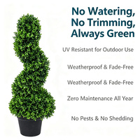 Arbre artificiel en buis en spirale en pot, plante verte torsadée pour l'intérieur, décoration de Thanksgiving, aménagement paysager pour hôtels et jardins