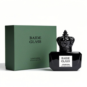 Luxury Factory Square Perfume Spray <b>Bottle</b> Empty Crimp Rectangle Glass 30ml Black Perfume <b>Bottle</b> with Gift <b>Box</b> - Product Image 2