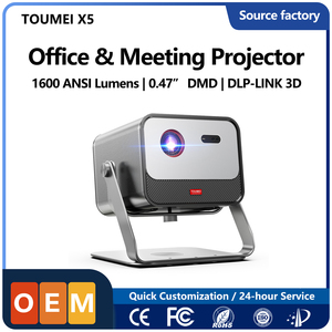 โปรเจกเตอร์อัจฉริยะ1080p DLP <span class=keywords><strong>4K</strong></span> BT WiFi รองรับ Android 13 Google TV 3D พร้อม <span class=keywords><strong>Netflix</strong></span> X5รุ่น2G RAM โฮมเธียเตอร์ - Product Image 1