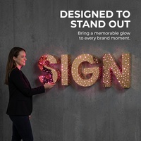 Lettres lumineuses ciel étoilé, enseigne électronique, publicité personnalisée, éclairage de bâtiment, bar, éclairage IP65, acier inoxydable, logos LED 3D étoilés