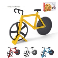 Couteau de créativité modélisation en acier inoxydable pour bicyclette à deux roues en plastique coupe-pizza vente en gros