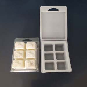 Balmumu clam kabukları PP 6 boşluk beyaz balmumu eriyik kapaklı buzlu blister ambalaj özel fiş balmumu erir kapaklı - Product Image 2