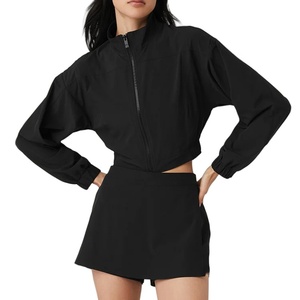 Custom Branding Service Premium <strong>Lightweight</strong> Cropped Gym <strong>Jacket</strong> Outdoor Sports <strong>Jackets</strong> for <strong>Women</strong> - Product Image 1