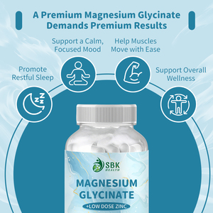 OEM Natural Magnesium Glycinate Capsules for Adult Sleep Support Muscle Relaxation and Nerve Calm Contains Chelated Magnesium - Product Image 4