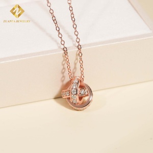 Collier en argent sterling 925 de nouvelle conception, moissanite, testeur de diamant, breloques, bijoux pour femmes - Product Image 5
