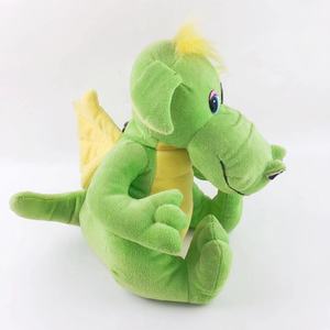 Peluche dinosauro verde caldo con occhi finti | Animale di pezza per bambini | Ultra morbido e certificato di sicurezza - Product Image 3