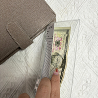 Nouvelles enveloppes de budget en PVC durable rechargeables pour fabricants, pochettes semi-circulaires doubles transparentes A6 pour l'organisation du budget et le rangement d'argent liquide