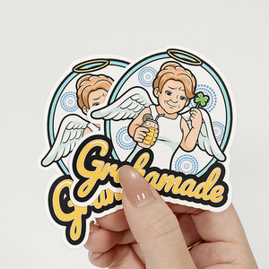 Etiqueta Adhesiva de Vinilo Brillante con Impresión Digital Personalizada de Forma Irregular, para Embalaje, Regalos, Sellado, con Logotipo y Diseño a Medida - Product Image 1