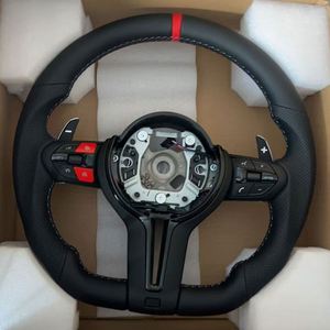 Volante de Coche con Calefacción y Vibración, Forrado en Cuero Perforado con Franja Roja para <span class=keywords><strong>BMW</strong></span> M340 <span class=keywords><strong>2023</strong></span> 540i G30 M340i G20 330i 2020 - Product Image 2