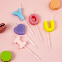Buchstaben-Geburtstagskerzen Regenbogen Mehrfarbig Rauchfrei Sauber Brennende Alphabetkerzen für Kinderpartys Geringe Mindestbestellmenge