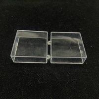 Boîte de rangement en plastique acrylique transparent avec couvercle en PS rectangulaire vente en gros