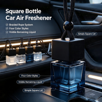 Vente en gros de flacons en verre vides de 8 ml pour diffuseur de voiture suspendu, pour l'emballage d'huiles essentielles, avec bouchon à vis en bois, flacon de parfum