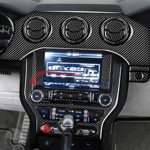 31 pièces Autocollant en fibre de carbone Intérieur Ensemble complet Décoration Garniture Autocollant pour Ford <span class=keywords><strong>Mustang</strong></span> 2015-2019 - Product Image 2