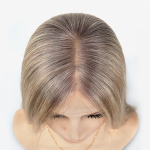 Perruque Lace Front HD 13x4 Premium, Cheveux Humains Raides Blond Cendré Ombré, Pré-épilée - Product Image 2