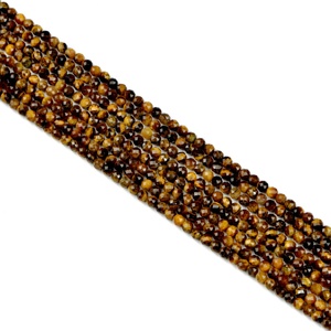 Cuentas de piedras preciosas facetadas con ojos de Tigre, 2/3/4 MM, alta calidad, venta al por mayor, Collar personalizado, pulsera, accesorios, <span class=keywords><strong>corte</strong></span> duro <span class=keywords><strong>Real</strong></span> Natural - Product Image 4