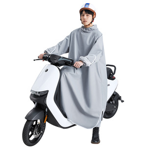 Imperméable de moto style coupe-vent en tissu Oxford pour vélo électrique avec manches, poncho long intégral anti-pluie forte pour <span class=keywords><strong>homme</strong></span> - Product Image 5