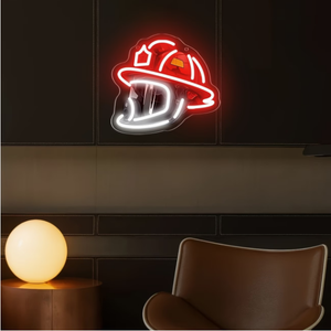 Enseigne néon avec un casque de <span class=keywords><strong>pompier</strong></span>, un cadeau pour <span class=keywords><strong>les</strong></span> pompiers et <span class=keywords><strong>les</strong></span> passionnés de pompierie - Product Image 1