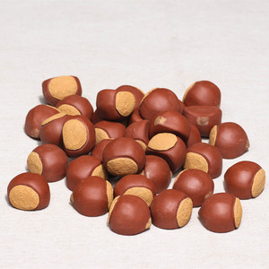 Oogishido Tea Pets Adornos decorativos con forma de fruta de castaño y longan para uso en mesa, calidad de primera clase - Product Image 2