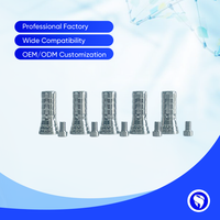 Abutment composite temporaire compatible avec le système d'implantation hexagonale interne MIS avec vis de fixation pour couronne intra-orale
