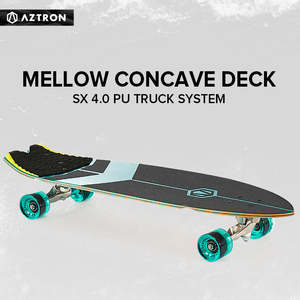 Planche de skate cruiser en bois d'érable canadien AZTRON FOREST 7 plis, style old school, pour surf skate - Product Image 6