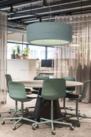Lampe suspendue acoustique d'éclairage de bureau moderne de forme ronde pour le lustre insonorisant de luminaire de feutre d'animal familier recyclé de bureau