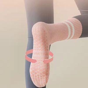 Wholesale High Quality Non-Slip Yoga <b>Socks</b> for Women Pilates Grip <b>Socks</b> with Custom Logo Design - Product Image 3