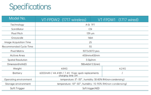 جهاز فيتو دي آر للكشف بالأشعة السينية ذو اللوحة المسطحة 1717، صديق للبيئة وقابل لإعادة الاستخدام، جهاز بيطري للحيوانات الكبيرة والعناية بالكلاب - Product Image 4