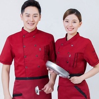 Spécial Chef Workwear Hommes À Manches Courtes Mince D'été Restaurant Restauration Cuisine Résistant À La Saleté Accessoire En Gros École