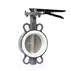 Vanne papillon à levier DN50 à joint wafer, directement de l'usine, avec <span class=keywords><strong>disque</strong></span> en CF8 <span class=keywords><strong>et</strong></span> revêtement en PTFE - Product Image 1