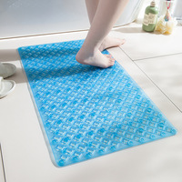 Tapis de douche en PVC à séchage rapide, antidérapant, motif gaufré moderne, idéal pour salle de bain et bain moussant