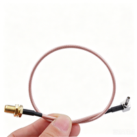 Câble coaxial RG316 de haute qualité SMA femelle vers CRC9 mâle à angle droit, 15 cm, 50 ohms, câble de raccordement en cuivre pour antenne WiFi
