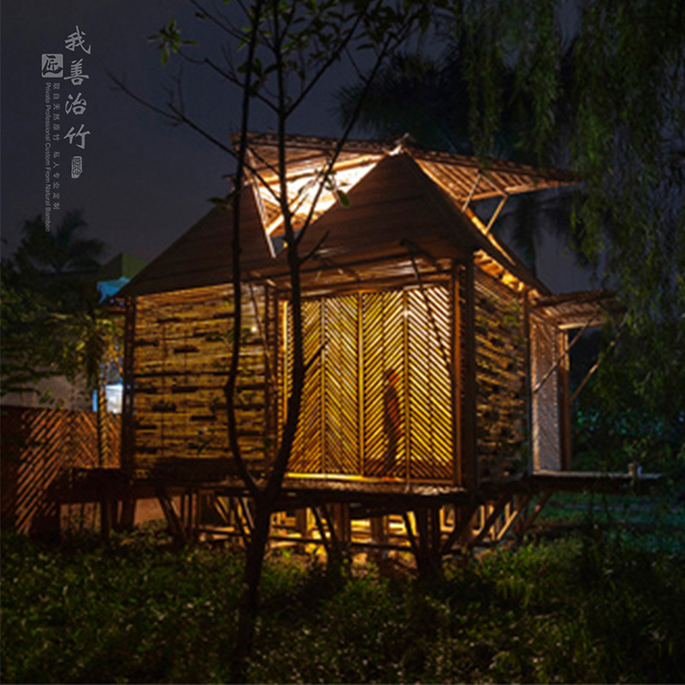Большое внутреннее и наружное бамбуковое украшение, гарантия качества, бамбуковый дом