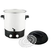 Marmite de cuisson électrique commerciale 27L, machine automatique pour la fabrication de confiture et de vin avec isolation à température constante
