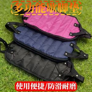 Repose-pieds de voyage extérieur 28x26x14cm noir respirant pour les vols, les trains, les voitures, le bureau et la sieste - Product Image 4