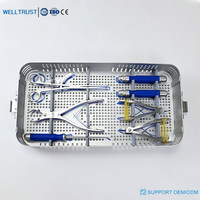 Kit chirurgical d'instruments orthopédiques pour la remodelage de la colonne vertébrale avec plaques en titane