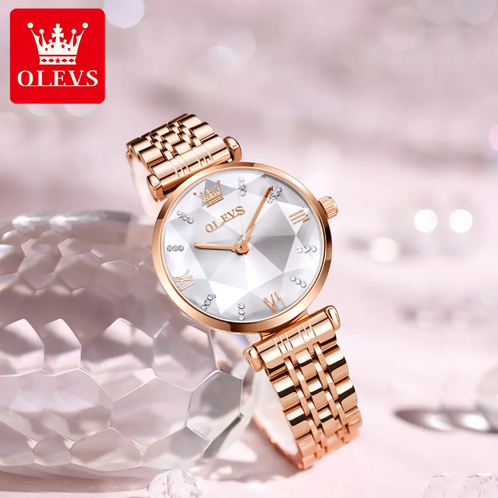 OLEVS 6642 ब्रांड महिलाओं की फैशन हॉट गर्ल्स घड़ियाँ क्वार्ट्ज स्टेनलेस स्टील घड़ियाँ वाटरप्रूफ