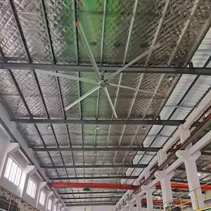 Alto volumen baja velocidad PMSM 24ft 16ft 20ft Tamaño grande Industrial Gigante Hvls Ventilador de techo para gimnasio