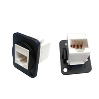 Módulo CAT6 tipo D RJ45, cable de red blindado, extensor de cable de red, Conector de datos directos de doble cabeza