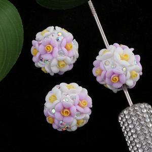 Offre Spéciale peint à la main Rose fleur acrylique perles couleurs mélangées 21mm perles en plastique pour créatif bricolage stylo fabrication de bijoux-pour Bracelet - Product Image 5