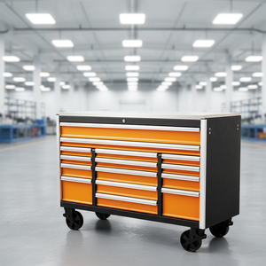 Gabinete <span class=keywords><strong>de</strong></span> Herramientas Móvil con Ruedas y Herramientas Variadas, Cajones con Cerradura para Mecánicos, Almacenamiento Seguro Industrial, Gestión del Espacio - Product Image 1