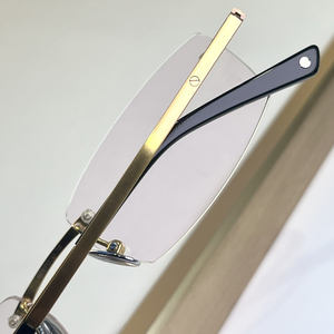 Montura de Gafas Ópticas de Titanio sin Aro para Hombre, Montura Moderna para Negocios, Lentes Sólidas AC, Gafas Ópticas para Miopía - Product Image 6