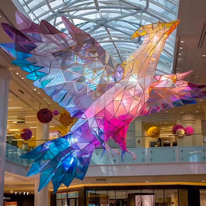 Tùy chỉnh lớn dự án LED Đèn Chùm Pha Lê chiếu sáng khác nhau tác phẩm điêu khắc thủy tinh dài cho sảnh khách sạn biệt thự trang trí Salon - Product Image 2