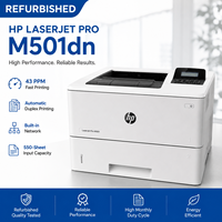 Imprimantes laser monochromes reconditionnées LaserJet Pro HPO M501dn A4 multifonctions pour bureaux et entreprises