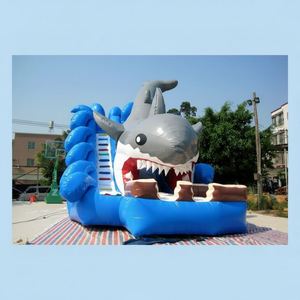 Vente flash : Toboggan aquatique géant gonflable en PVC pour enfants, idéal pour les événements commerciaux, résidentiels, scolaires et les locations, capacité de 500 kg - Product Image 2