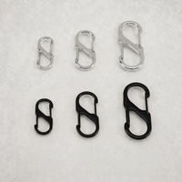 S Biners Metal Dual Spring Snap Hook 32mm 40mm 50mm Grosir Klip Karabiner Tipe S Datar untuk Tas Ransel Gantungan Kunci