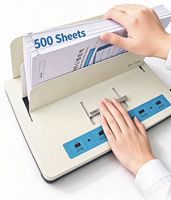 Machine à relier thermique jusqu'à 500 pages, contrôle de température CPU, chauffage céramique PTC pour reliure de documents A4/Letter, contrats et rapports de bureau