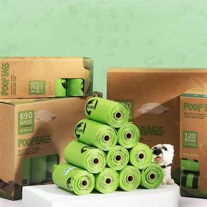 High Quality Eco-Friendly <b>Small</b> Size Dog Poop Bags Green <b>Compostable</b> Biodegradable Plastic Poo Bags Luxury Style - Product Image 2