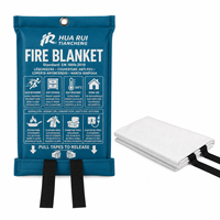 Couverture anti-feu d'urgence pour cuisine, résistante à la chaleur, en fibre de verre, pour la sécurité domestique, emballage personnalisé OEM pour les acheteurs européens